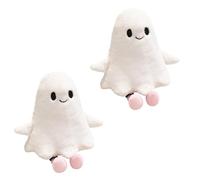 2 pc-s Halloween Ghost Plush Toy - Halloween Home Decorations,11.8" Cute White Ghost Stuffed Pillow Gh-ost Shaped Cushion Stuffed Plush Toys Christmas Gh-ost Stuf-fed Animal For Bed Sofa Decorations