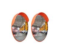 2 Pc Safety Convex Mirror - 45CM | Round Safety Convex Mirror for Driveway | Wide Angle Visible High-Definition Convex Security Mirror with Plastic Body (2)