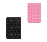 2 Pc Silicone Double Sided Suction Cup Phone Case Mount, Silicone Suction Cup Phone Case Adhesive Mount, Sticky Grip Holder With SuctionPower, Hands-Free Portable Shower Mirror Selfie Accessorie