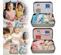 2 Pc Small Pocket Bunnies, Easter Mini Plush Bunny Play Set, Little Pocket Bunny, Cute Rabbit Plush Toy in a Tin, Portable DIY Pet Rabbit Adoption, Easter Basket Stuffer for Children