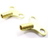 2 pc Solid Brass Clock Type Radiator Key Bleed Heater Keys - Plumbing Tool PB020