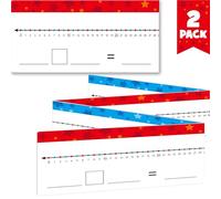 2 PCS 0-120 Dry Erase Number Line Board, Writable and Erasable Double Sided Board- 0-120 on One Side & Blank Line on Other Side, Math White Board for Teachers, Kids, Students, Classroom and Home