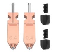 2 Pcs 0.4 mm Hotend Kit with Silicone Cover and Brushes Quick-Detachable Nozzle Extruder 3D Printer Assembled Extruder Kits for FLASHFORGE AD5X