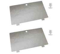 2 Pcs 00617090 Microwave Waveguide Mica Cover Replacement with 2 Pcs Locking Button, Fit for Bosch Microwaves, Alternate Part Numbers Include AP5806321, 3278343, PS9492671, 617090, 12014089