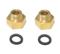 2 Pcs 1/2" Female to 3/8" Male Water Pipe Adapter - Shower Connector with Sealing Rings for Plumbing, Water Supply & Gas Lines