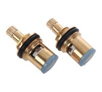 2 pcs 1/2 inch 20 Teeth Ceramic Tap Disc Quarter Turn Valve Replacement Hot Cold