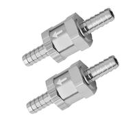 2 PCS 1/4" 6mm Non Return One Way Check Valve, Aluminium Alloy Petrol Diesel Water Fuel Line Check Valve for Car/Motorcycle/Ship