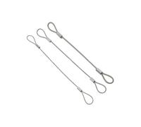 2 Pcs 1.5-3mm PVC Coated Stainless Steel Wire Rope Sling Cable Lifting Assembly Strong Load Bearing Rust Proof 0.5-5Metres(2Metres,3mm)