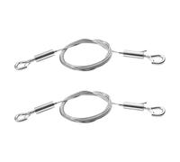 2 Pcs 1.5mm x 2m Adjustable Picture Hanging Wire Metal Heavy Duty Hanging Rope Picture Hanging Chain Cord Photo Frame Wire Rope Hardware with Hooks for Billboards