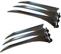 2 Pcs 1 Pair X-Men Wolverine 10" 8.5" Claws Plastic Cosplay Costume Prop Xmen Logan Replica Wolf Man Cosplay (Silver 10" for Adult)