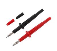 2 Pcs /1 Set Copper Rod Multimeter Testing Probe 4mm Socket Type Probe Banana Connector Red/Black Testing Kit