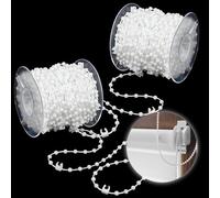 2 Pcs 10 Meter 100 Clips Vertical Blind Bottom Chain, Vertical Blind Chain,Vertical Blinds Repair Parts For 3.5 Inch/ 89 Mm