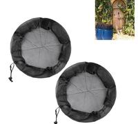 2 Pcs 100cm Water Butt Fine Mesh Rain Barrel Cover Screen Filter with Drawstring, Reusable Water Collection Buckets Net Lid Cover for Preventing Fallen Leaves Debris Small Objects in Outdoor Garden