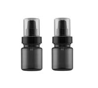 2 Pcs 100ml 3.4oz Plastic Travel Pump Bottles for Leakproof Lotion Pump Bottle Mini Soap Dispenser Cosmetic Cream Pump Bottle Vial with Black Pump for Shampoo Essential Oil Blends(Grey)