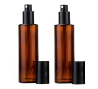 2 Pcs 100ml 3.4oz Upscale Amber Glass Spray Bottles Refillable Fine Mist Spray Bottles Cosmetic Bottles Containers for Essential Oil Aromatherapy Makeup Travel