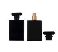 2 Pcs 100ml Glass Spray Bottle,Fine Mist Refillable Perfume Bottle,Perfume Atomizer for Men and Women,Empty Spray Dispenser Containers,Glass Portable Travel Bottle(Black)