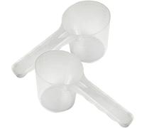 2 Pcs 100ml Pet Food Measuring Scoop Plastic Baking Measuring Spoons Long Handle Measure Spoon Laundry Detergent Scoop