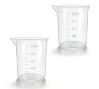 2 Pcs 100ml Transparent Measuring Cups Measuring Jugs, Graduated Beaker Plastic Liquid Measuring Cup Measuring Jug for Kitchen Cooking Medicine Measure Tool