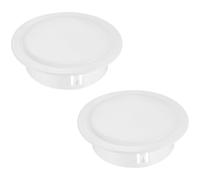 2 Pcs 100mm Outer Diameter Hole Cover Air Conditioning Hole Decorative Cap Pipe End Cap for Pipe Protection White Plastic Circular Locking Hole Insert