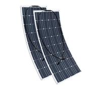 2 Pcs 100w 120W Semi Flexible Solar Panel 200W Photovoltaic Monoctrystalline 12v 24V Battery/yacht/RV/car/boat RV Ideal Output(2 pcs 100w panel)
