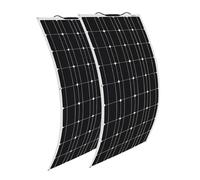 2 Pcs 100w 120W Semi Flexible Solar Panel 200W Solar Photovoltaic Monoctrystalline 12v 24V Battery/Yacht/RV/car/Boat RV Highly Efficient Energy-Saving(2 pcs 120W Panel)