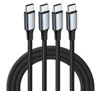 2 PCS 100W USB C to USB C Charger Cable, 6.5ft Nylon Braided Type C Fast Charging Cable 5A Long USB C Cord for Huawei MacBook HP Dell iPad iPhone 16/15 Switch Galaxy S24 Pixel LG