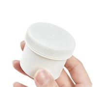 2 Pcs 10oz 300ml White Plastic Jars Cosmetic Jar Container Cream Jar with Lids Wide Mouth Soft Slime Jars Travel Storage Container Samples Pot for Lotion Cream Body Butter Ointments
