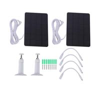 2 Pcs 10W Solar Panel, Weatherproofing Security Camera Solar Panel Efficiency Charging Multi Port USB C Solar Panel for Ring Spotlight Stick Up Cam Outdoor Use