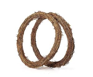 2 PCS 11.81 Inch Natural Rattan Ring Wreathes Vine Branch Wreath Rattan Wreath Garland Decoration for DIY Festivals Decorations, Wreath Craft and Wedding Decors