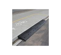 2 PCS 11cm H Portable Rubber Kerb Ramps Living and Home Black One Size