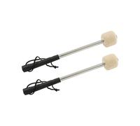 2 Pcs 12.5Inch Bass Steel Drum Mallets,Wool Felt Drum Sticks with Stainless Steel Handle, Anti-Slip Wool Drum Mallets