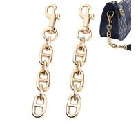 2 Pcs 12 cm Bag Chain, Bag Strap Extender, Bag Extender Chain, Coach Bag Extender, Gold Bow Bag Extender Chain, Metal Pearl Extender Chains, Gold Chain for Bag Straps Replacement Accessories