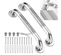 2 Pcs 12 in Grab Rails for Bathroom,304 Stainless Steel Anti Slip Handles for Elderly,Safety Grab Bars with Wrench & Wall Plugs,Shower Grab Rails for Elderly,Pregnant Women,Bathtub,Showeroor