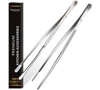 2 Pcs 12-Inch Fine Tweezer Tongs,Extra-Long Stainless Steel Tweezers Tongs
