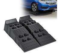2 Pcs 12" W Plastic Car Ramps, 13000lbs Capacity Per Pair, 8.6" Lift Height, Heavy Duty Vehicle Service Ramp for Oil Change Car Maintenance & Repair, Support Jack, Cars Lift Ramp for Garage Black