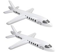 2 Pcs 120 Inch White Jumbo Inflatable Airplane Balloon Swimming Inflatable Airplane Float Giant Blow Up Airplane Plane Toys for Aviation Themed Party Birthday Party Gifts Outdoor (Color Set 1)