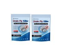 (2 pcs) 120g Drain Fly Killer Drainage Pipe Insect Removal Powder for Kitchen Bathroom Sewer Drain Outlet Decontamination Cleaning