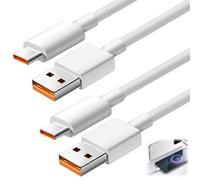 2 pcs 120W USB C Charger Cable, 6A Turbo Charging USB Type C Charger Cable, for Xiaomi 14 13 Lite/13/13 Pro/12T/12 12X/11T 10T,Redmi Note 11 Pro+ 5G/11 Pro/10, Poco F4/X4 , 2M (for 14 13 Pro/12T)
