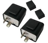 2 Pcs 12V 2 Pin Flasher Relay,LED Turn Signal Flasher Relay,Motorcycle Adjustable Indicator Relays,Turn Signal Indicator Relays for Motorcycle, Motorbike, Scooter,No Hyper Flash,Tool-Free Installation