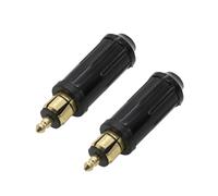 2 Pcs 12V Cigarette Lighter Plug Car Cigarette Lighter Adapter for BMW Motorcycles DIY DIN Hella Male Plug Powerlet Plug European Type Cigarette Lighter Connector Fits Motorcycles Black