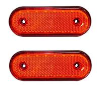 2 pcs 12v Oval 20 Led Red Rear Side Outline Marker Lamps Lights Trailer Truck Lorry
