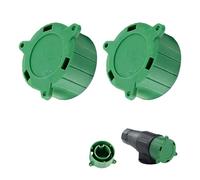 2 Pcs 13 Pin Alignment Tool Dust Cap for 13-Pin 8-Pin, Trailer Connector Plug Cap, Dustproof Cover for Parking Socket, Protects Electrical Connections from Dirt, Corrosion for Caravan Trailers (Green)