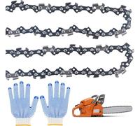 2 Pcs 14 inch Chainsaw Chain for 14 Inch (35cm) Bar, 3/8" LP Pitch, 52 Drive Links, 0.50" Gauge, Low Kickback Chain Saw Chain Compatible for Makita Bosch Husqvarna Oregon Chainsaw Chain Replacement