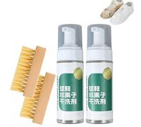 2 Pcs 150ml Chyang Active Foam Sneaker Cleaner Set,Sneaker Cleaner Foam for Removing Stains and Dirt,with Brush,No-Rinse,Rich Foam, Deep Clean,Reduce Deformation and Premature Aging
