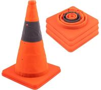 2 Pcs 18" Collapsible Traffic Safety Cones, Reflective Safety Cone, Pop up Road Parking Cones for Car Breakdown & Parking
