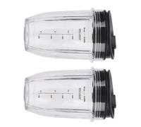 2 Pcs 18Oz Replacement Blender Cups with Lid, Compatible for Ninja, Auto IQ BL480 BL642 BL450 BL682 BL480, BL490, BL640 BL680 Mixing Cup