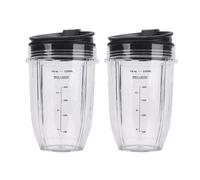 2 Pcs 18Oz Replacement Blender Cups With Lid,Compatible With Ninja Auto IQ BL480 BL642 BL450 BL682 BL480, BL490, BL640 BL680