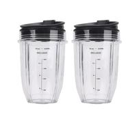 2 Pcs 18Oz Replacement，Compatible for Ninja，Blender Cups with Lid Compatible for Auto IQ，BL480 BL642 BL450 BL682 BL480, BL490, BL640 BL680