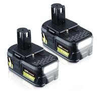 2 Pcs 18V 7000mAh Lithium Ion Replacement for Ryobi Battery, Compatible with Ryobi P108 P102 P103 P104 P105 P107 109 P122 RB18L50 RB18L40 RB18L25 with LED Indicator for Cordless Power Tools