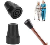 2 pcs 19mm Heavy Duty Rubber Ferrules,End Caps Stoppers Tips for Walking Sticks, Canes or Crutches, Durable Extra Widen Cane Tips for Walking Cane